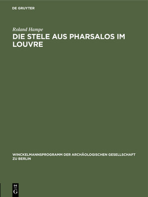 cover image of Die Stele aus Pharsalos im Louvre